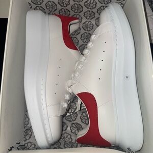 Alexander McQueen White and Dust Red Sneakers OPEN TO NEGOTIATION SIZE 42